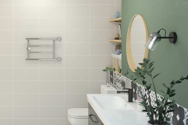 Полотенцесушитель Сунержа Стилье Минор 0600 320х500, 2 перекладины, водяной, боковое подключение