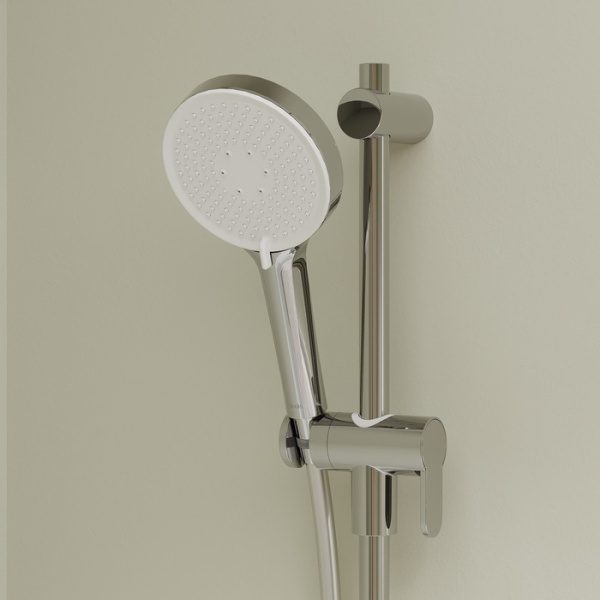 Душевая лейка IDDIS Optima Home круглая, 3 режима, размер 120 мм, ABS-пластик, цвет хром глянцевый/белый, для душа/ванной OPH3FC0i18