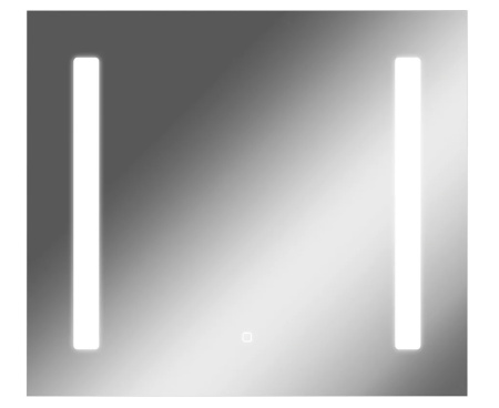 Зеркало Домино Good Light 2-80, 80х70 см, с LED/ЛЕД-подсветкой, прямоугольное, выключатель сенсорный, для ванны, навесное/подвесное/настенное, дизайнерское