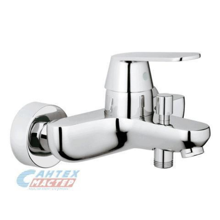 Смеситель для ванны/душа Grohe Eurostyle Cosmopolitan однорычажный, керамический, настенный, излив фиксированный 178 мм, латунь, цвет хром, короткий, универсальный, горизонтальный, рычажный, кран, комплект, сантехника, размер, характеристики, высота Смеситель для ванны/душа Grohe Eurostyle Cosmopolitan однорычажный, керамический, настенный, излив фиксированный 178 мм, латунь, цвет хром, короткий, универсальный, горизонтальный, рычажный, кран, комплект, сантехника, размер, характеристики, высота