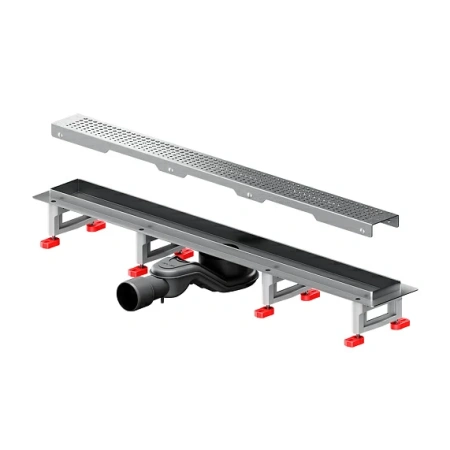 Душевой трап (лоток) AM.PM MasterFlow 700 мм комбинированный затвор со стальной матовой решеткой, цвет хром матовый, выходная труба 40/50 мм, линейный