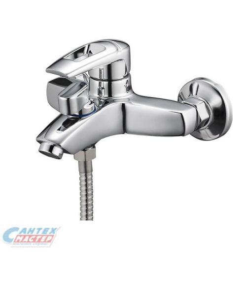 Смеситель для ванны/душа G-lauf однорычажный, керамический, настенный, излив фиксированный 157 мм, с гибким шлангом, душем/лейкой, латунь, цвет хром, длинный, универсальный, горизонтальный, рычажный, кран, комплект, сантехника, размер, характеристики