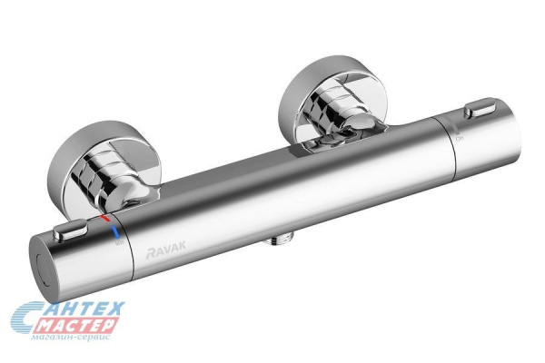 Смеситель для душа Ravak Termo TE 033.00/150 термостатический, хромированный, настенный, без излива/шланга/лейки, латунь хром