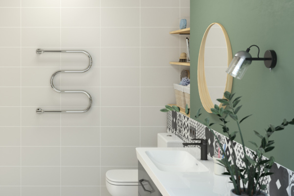 Полотенцесушитель Сунержа Стилье М-образный 600х500 резьба-сгон 1", водяной, боковое подключение