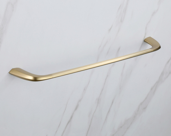 Полотенцедержатель ABBER Nord одинарный, настенный, неповоротный, 600 мм нержавеющая сталь, для полотенец, в ванную/туалет/душевую кабину, цвет золото матовое