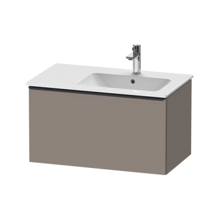 Тумба под раковину Duravit D-Neo, 81х46,2х44 см, подвесная, 1 выдвижной ящик, ДСП, цвет: лен, шкафчик навесной, прямоугольная, правая/левая, в ванную комнату