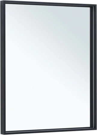 Зеркало Allen Brau Liberty 70х85х7 см с подсветкой, сенсорный выключатель, прямоугольное, подвесное/настенное, цвет рамы черный браш, для ванной комнаты