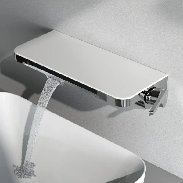 Смеситель для раковины/умывальника AM.PM Func встраиваемый, однорычажный, неповоротный, керамический, латунь, цвет хром