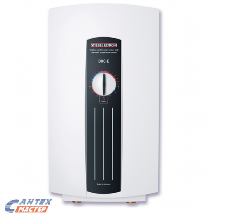 Водонагреватель проточный Stiebel Eltron DHC-E 12 электрический, настенный, вертикальный, 12 квт, 360х200х104 мм, 220в (цвет белый, прямоугольный, плоский) с нижней подводкой