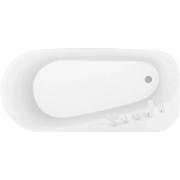 Ванна Aquatek Прима 170х80 см отдельностоящая, акрил, цвет белый глянцевый, (без гидромассажа, сифона, фронтальной панели), овальная, со сливом, с ножками, универсальная