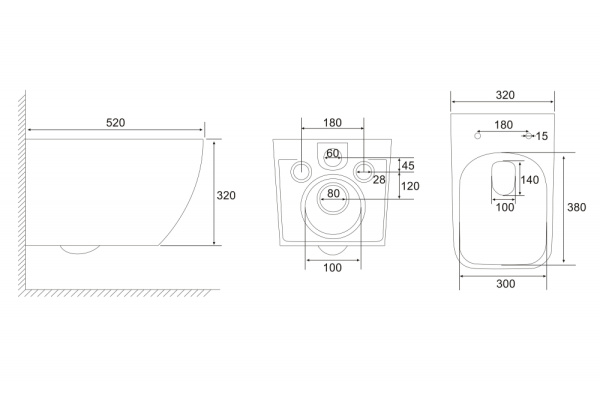 Унитаз подвесной ABBER Ultra 520х320х320 мм цвет белый, горизонтальный (прямой) выпуск, смыв каскадный, с ультратонким ободком, система антивсплеск, с сиденьем микролифт, дюропласт AC1303