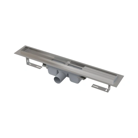 Водоотводящий желоб (Трап) AlcaPlast APZ106 Professional с порогами для цельной решетки низкий, горизонтальный слив, 950 мм DN 40 