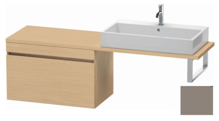 Тумба/шкафчик для консоли/столешницы Duravit DuraStyle под раковину 80х54,8х51,2 см, подвесная, ДСП, цвет: натуральный дуб/базальт, 1 выдвижной ящик, прямоугольная