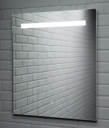 Зеркало Домино Good Light 60, 60х70 см, с LED/ЛЕД-подсветкой, прямоугольное, выключатель сенсорный, для ванны, навесное/подвесное/настенное, дизайнерское