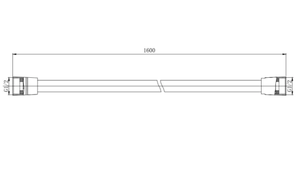 Шланг для душа Aquatek AQ2111CR 1600 см 1/2"х1/2"вн. поливинилхлорид (ПВХ), цвет хром