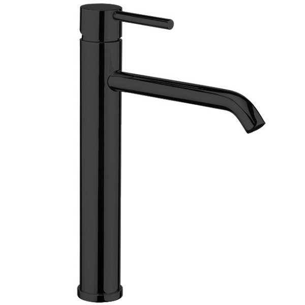 Смеситель для раковины Webert Elio однорычажный, неповоротный, высокий, длина 190 мм, латунь, цвет черный матовый