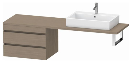 Тумба/шкафчик для консоли/столешницы Duravit DuraStyle под раковину 70х54,8х51,2 см, подвесная, ДСП, цвет: дуб терра, 2 выдвижных ящика, прямоугольная
