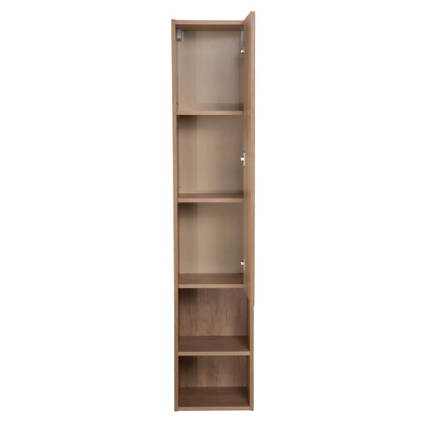 Пенал BelBagno Kraft, 33х30х160 см, подвесной, правый, 1 распашная дверь/1 открытая полка, механизм доводчика, цвет светлое дерево, в ванную комнату