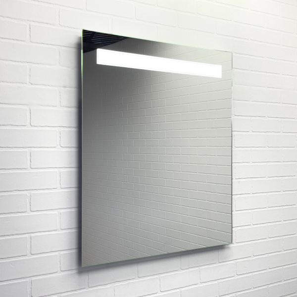 Зеркало Comforty Астра 70, 700х800х30 мм, с LED/ЛЕД-подсветкой, прямоугольное, выключатель, для ванны, навесное/подвесное/настенное