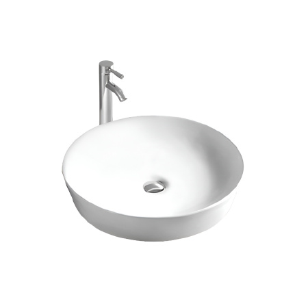 Раковина/умывальник Aquatek Европа, 41,5х41,5 см, накладная, круглая, санфарфор, цвет белый матовый, без отверстия под смеситель, без слив-перелива, умывальник