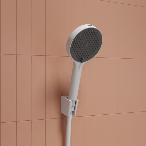 Душевая лейка IDDIS Aiger круглая, 4 режима, размер 120 мм, ABS-пластик, цвет белый матовый/темно-серый, для душа/ванной AIG4FW0i18