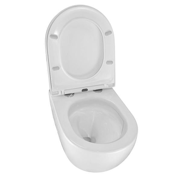 Унитаз подвесной Azario ORMI 490х360х365 безободковый, система смыва Торнадо, с быстросъемным сиденьем микролифт AZ-0253VD