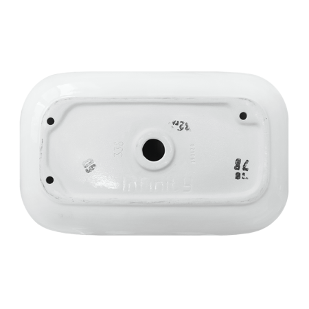 Раковина Sanita Infinity 60 ( 59,8х36,7х12,2 см ) накладная, прямоугольная/чаша, керамическая/фарфоровая, цвет белый, без отверстия под смеситель, без слива-перелива, на столешницу/тумбу (Санита) 