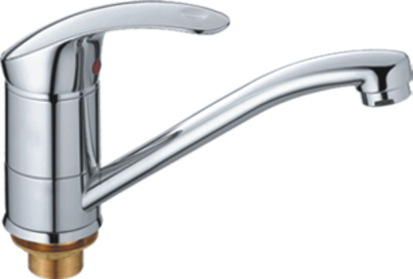 Смеситель для умывальника HAIBA однозахватный, поворотный, латунный, длина 165 мм, латунь, цвет хром