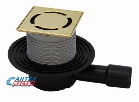 Трап Ду40/50 с решеткой КЛИК-КЛАК, с горизонтальным выпуском, HL 510N-3000.3