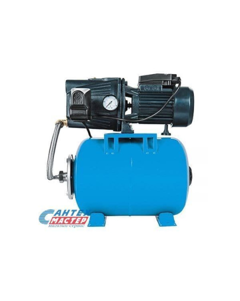 Насосная станция Unipump АКВАРОБОТ JET 100 L, 3.6 м³/ч, напор - 43 м, 0.75 кВт, (220 В) гидроаккумулятор 24 л, давление 6 бар, глубина всасывания 8 м, автоматическая, для подачи чистой воды, водоснабжения частного дома, дачи, полива, из колодца