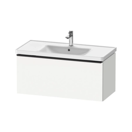 Тумба под раковину Duravit D-Neo, 98,4х45,2х44 см, подвесная, 1 выдвижной ящик, ДСП, цвет: белый матовый, шкафчик навесной, прямоугольная, правая/левая, в ванную комнату