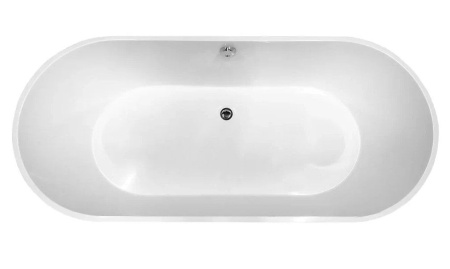 Ванна Эстет Майами, 180,5х78,5 см, литьевой мрамор, цвет- белый матовый, (без гидромассажа, рамы, сифона, фронтальной панели), овальная, левосторонняя/правосторонняя, левая/правая, отдельностоящая