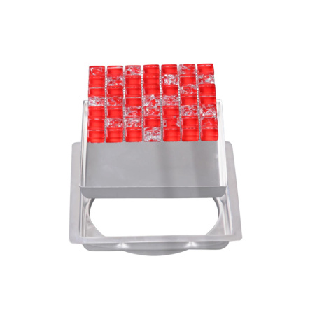 Решетка Metaleks STIL для душевого трапа под плитку 15х15 см, цвет хром, для душа в полу, нержавеющая сталь, квадратная