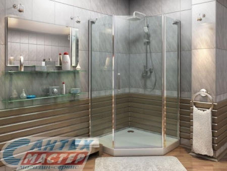 Душевое ограждение BAS Пандора PNT-90-C-CH 90х90х185 прозрачное стекло Душевое ограждение BAS Пандора PNT-90-C-CH 90х90х185 прозрачное стекло