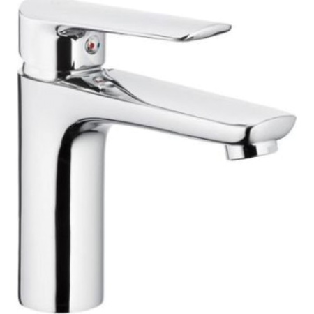 Смеситель для раковины/умывальника KFA Armatura TANZANIT, однорычажный, неповоротный, керамический, длина излива 121 мм, латунь, цвет хром