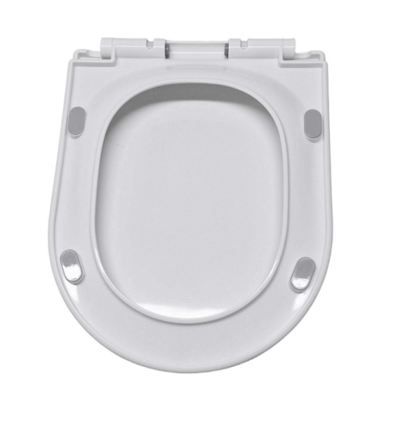 Cиденье для унитаза Aquatek Леон 44х34,5х3,6 см полипропилен, цвет белый, с крышкой, быстросъемное, микролифт (SoftClose), крепление