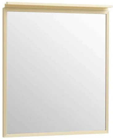 Зеркало Allen Brau Priority 70х75х2 см с подсветкой, прямоугольное, подвесное/настенное, цвет рамы латунь браш, для ванной комнаты