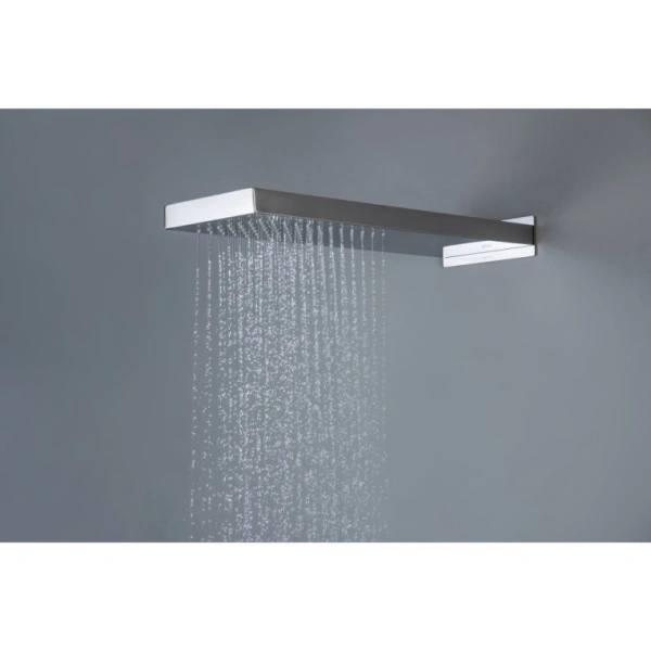 Верхний душ Aquatek AQ2084CR прямоугольный, 1 режим, размер 550х170 мм, нержавеющая сталь, цвет хром, для душа/ванной, на стену