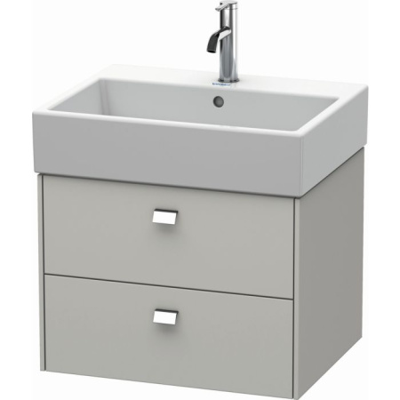 Тумба/шкафчик для консоли/столешницы Duravit Brioso под раковину 52х48х44,2 см, подвесная, ДСП, цвет: бетонно-серый/хром, 2 выдвижных ящика, прямоугольная