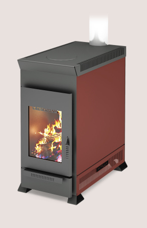 Печь Матрица-200 ТЕПЛОДАР 200м³, отопительная, варочная поверхность, напольная, пристенная, дверца со стеклом, длительного горения, на дровах/брикетах