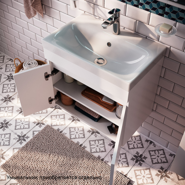 Тумба под раковину IDDIS Zodiac, 592*373*560 мм, подвесная, 2 распашных дверцы, ЛДСП, шкафчик подвесной, система плавного закрывания, прямоугольная, правая/левая, правосторонняя/левосторонняя/универсальная, в ванную комнату