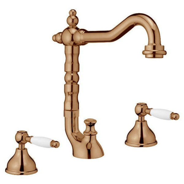 Смеситель для раковины Webert Dorian двухвентильный, поворотный, длина 170 мм, латунь, цвет бронза