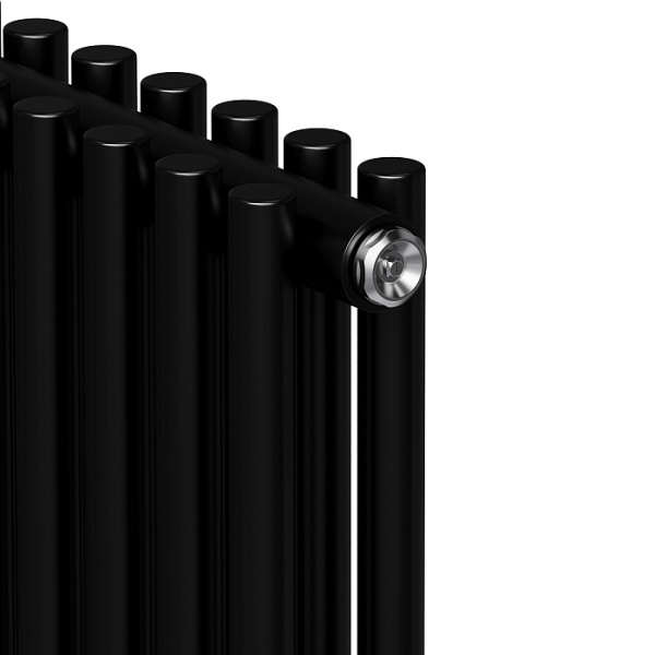 Радиатор Royal Thermo Shift R22 C2180 стальной 2 трубчатый, 8 секций, боковое подключение, для отопления квартиры, дома, водяные, мощность 1536 Вт, настенный, цвет черный RAL9005m