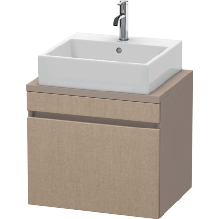 Тумба/шкафчик для консоли/столешницы Duravit DuraStyle под раковину 50х47,8х51,2 см, подвесная, ДСП, цвет: лен/базальт, 1 выдвижной ящик, прямоугольная