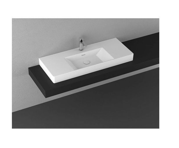 Раковина-столешница ISVEA SistemaV 10SV50120SV 121х10х45,5 накладная, прямоугольная, керамическая/фарфоровая, цвет белый, с отверстием под смеситель, слив-перелив
