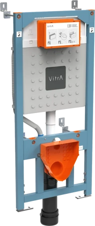 Смывной бачок для унитаза Vitra V12 скрытого монтажа, прямоугольный, режим слива две кнопки (режим эконом) 3/6 л, для подвесных унитазов, подвод воды сверху, для унитаза