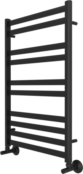 Полотенцесушитель Aquatek Сириус водяной П10 500х800 мм черный муар, нержавеющая сталь, лесенка, подключение нижнее