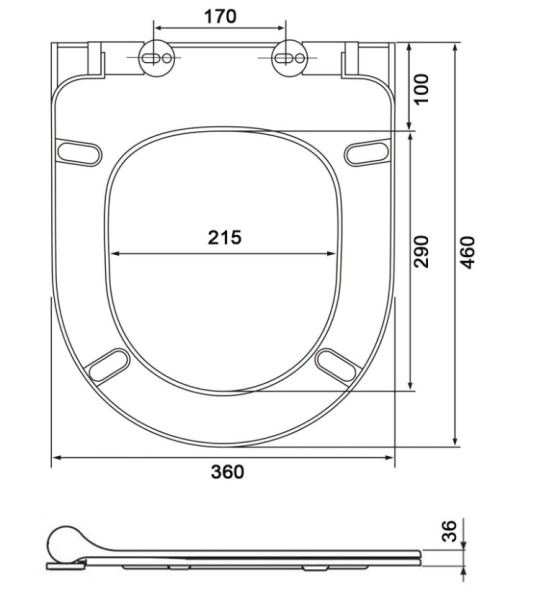 Cиденье для унитаза Aquatek Европа 46х36х3,6 см дюропласт, цвет матовый серый, с крышкой, быстросъемное, микролифт (SoftClose), крепление
