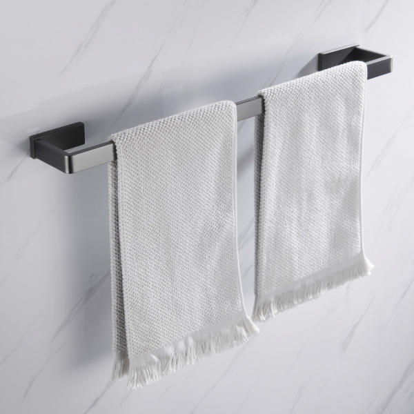 Полотенцедержатель ABBER Westen одинарный, настенный, неповоротный, 600 мм нержавеющая сталь, для полотенец, в ванную/туалет/душевую кабину, цвет никель AA1754NG