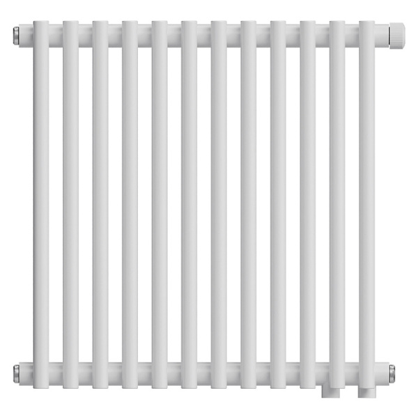 Радиатор Royal Thermo Shift R22 VC2050 стальной 2 трубчатый, 12 секций, нижнее подключение, для отопления квартиры, дома, водяные, мощность 744 Вт, настенный, цвет белый RAL9016